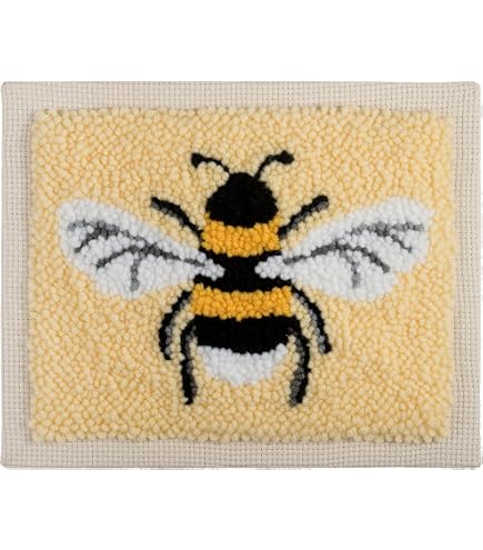Kit Créatif Punch Needle Trimits - Cercle 20,3cm Avec Motif 'Amour' - Parfait Débutants