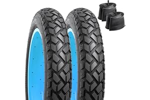 YunSCM 20'' Fat E-Bike Tyre 20x4.0 Tires 102-406 with 20 inch Heavy Duty Inner Tube 20x3.5/4.0 AV32mm Schrader Valve Compatible 98/100-406 Road Bike/E-Bike 20x4.0 Fat Tyre and Tube