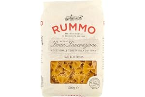 Rummo Farfalle Pasta No.85 - Elegant Italian Butterfly Pasta, Crafted for Light & Flavourful Dishes, 500 g (Pack of 1)