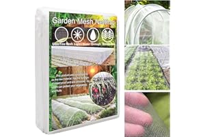 RUITENA Garden Netting Mesh for Vegetable Plant Protection Fine Mesh Garden Insect Netting for Vegetable Fruit Flower Crop Grow Tunnel Raised Bed Barrier(3m*6m)