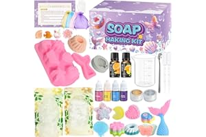 ‎JUYRLE JUYRLE Seife Selber Machen für Kinder, Kreative DIY Set für Anfänger, Bastelset Erwachsene Seifenherstellung, Badebomben Seifen Selber Machen Set als Geburtstage Geschenk für frauen