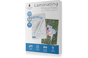 Cathedral Products Pack of 100 A4 Gloss Laminating Pouches 150 Micron