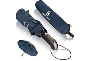 LOGAN & BARNES Parapluie Homme Luxe - Parapluie Pliant - Parapluie anti Tempete jusqu'à 140 km/h Parapluie Resistant - Parapluie isotoner Modèle Manchester