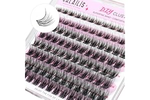 ‎CALAILIS CALAILIS Wimpern Einzeln, 96 Pcs DIY Einzelne Wimpern Für Die Selbstanwendung Von Lash Extesnion Zu Hause, 10-16mm D Curl Cluster Individual Lashes (HD17-MIX)