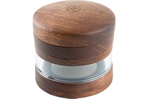Marley Natural | Wood Grinder - Large - 4 Pieces Herb Mill - Wood and Aluminum - Walnut