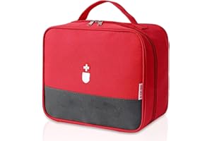 Seasboes 1 x torba na lekarstwa, duża pojemność, przenośna apteczka podróżna, na leki, wodoszczelna torba do przechowywania leków, do domu, podróży, biura (duża)