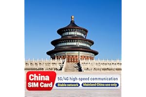 MEWFI China SIM Card 7 Days 5 GB, Mainland China Sim Card with Mobile Number, Activation Required, 4G High-speed Communication Network, 75 Minutes of Local Calls, Receive Free Calls and SMS