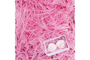 PANACRATIS 200g Pink Shredded Tissue Paper for Gift Boxes and Hampers - Shredded Tissue Paper Filler, Basket Filler, Gift Packaging Decoration