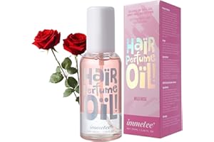immetee Hair Perfume Oil, Floral Hair Perfume Spray, Long-lasting Fragrance, Hair Oil Moisturize Hair. 100ml (100ML, WILD ROSE)