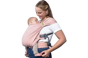 Boba Bliss Portabebés Recién Nacidos y Niños Pequeños, Mochila Portabebés Ergonómica, Fular Portabebé 2 en 1, Canguro para Bebé sin Ataduras, Fular Portabebé Suave y Elástico, 3-15kg (Bloom Bliss)