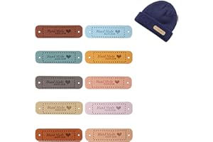 JOHIUX 60pcs Etichette Personalizzate Per Vestiti, Handmade Etichette Personalizzate, Accessori Cucito,Toppe Personalizzate,Accessori Fai-Da-Te Lavorati A Maglia Per Borse Di Jeans