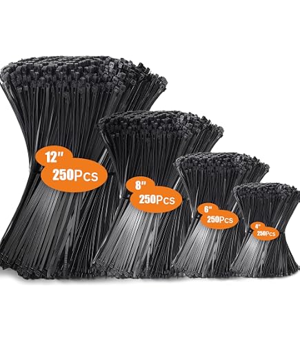 Lumonic 100 Fascette Nere 290x4,5mm Con Linguetta Metallica - Resistenza 40kg, PA6.6 UV