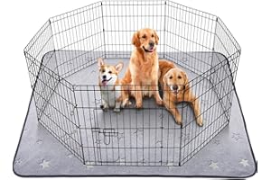 PICK FOR LIFE Tapis d'urine lavable pour animaux de compagnie, réutilisable pour chiots, chiens âgés ou incontinents, absorption rapide, 165 x 122 cm, Gris