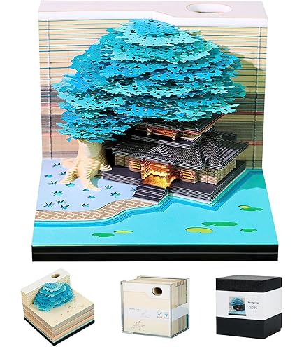 3D-notitieblok, 3D-agenda, afscheuren, tafelkalender