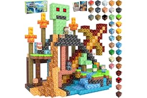 CraftyNest Magnetic Blocks, 100PCS Building Blocks for Kids, Magnetic Tiles STEM Sensory Toys, Christmas Birthday Gift for 3+ Year Old Boys & Girls