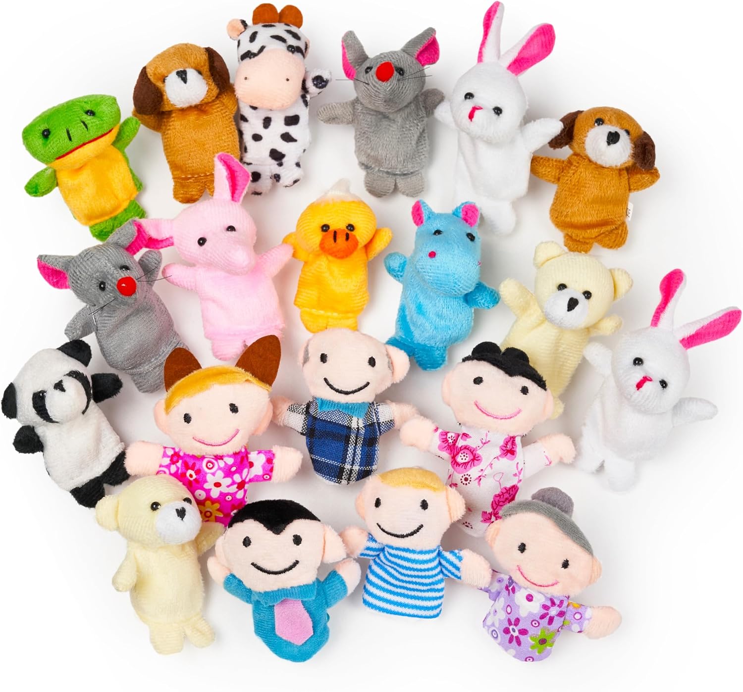 THE TWIDDLERS 20 Marionetas de Dedos - Set de Juguetes de Animales Marioneta