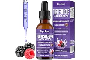SUPA-SUPPS Turkesterone Liquid Drops 60ml High Strength 1500mg – Muscle Growth & Training Support Supplement for Men – Gym & Bodybuilding Nutrition – Fast Absorbing Ajuga Turkestanica & Fadogia Extract