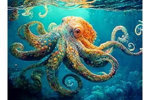 "Deep Blue Octopus Odyssey" - A 1000-Piece Jigsaw Puzzle by Cross & Glory