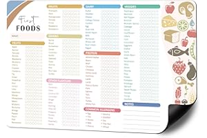 BIROYAL Baby Weaning Chart - 12"x8" Baby First Foods Tracker & Allergen Checklist Fridge Magnet - Dry Erase Daily Food Log, Baby-Led Weaning Chart, Baby Foods Chart, Baby Feeding Essentials