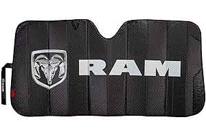 Plasticolor 003860R01 Logo Black Matte Finish Car Truck or SUV Front Windshield Compatible with Dodge Ram