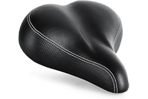 BIKEROO Asiento de bicicleta más cómodo para personas mayores, asiento de bicicleta extra ancho y acolchado para hombres y mujeres confort – Reemplazo universal de asiento de bicicleta