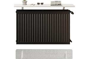 Loch & Skye Radiator Shelf with Foil Insulation - White, 90cm - MDF Wooden No Drill Shelves with Brackets - Wood Floating Shelves for Heat Dissipation - Over Radiator Durable Floating Shelf Bracket