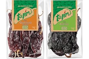 APG FINE FOODS Tajin Authentic Mexican Chilli Bundle Containing 2 types of Whole Dried Chillies - Guajillo 75g, Ancho 75g