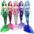 Unicorn Element 5 Pcs 11.5 Inch Girl Doll Mermaid Tail Clothes and Accessories (Dolls are Not Included) - Mermaid Tail Summer Dress, Swimsuit, Bikini