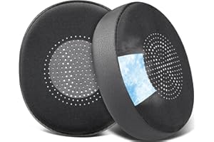 SOULWIT Cuscinetti auricolari in gel di raffreddamento per Jabra Evolve2 65 (Evolve 2 65MS 65UC MS UC)/Evolve2 40 (40UC 40MS USB)/Elite 45h On-Ear Wireless Headset, con tessuto in seta di ghiaccio