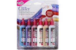 I Love To Create Tulip Dimensional Fabric Paints 1.25oz 6/Pkg-Glitter