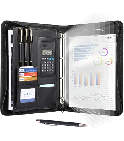 Alassio Porte-documents à Anneaux Benaco Pour Homme, Format A5, Cuir Synthétique (noir) 30003 - Classeurs 4 Anneaux - Achat & Prix