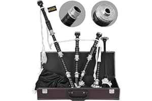 Kilt Emporium Traditional Scottish Bagpipes - Full Set with Accessories and Hard Case