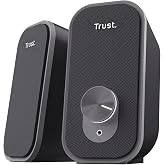 Trust Orada Speakers 2.0 for PC 12W (6W RMS), Black | USB Speaker, Audio Jack 0.3 cm, Headphone Connection, Fabric Front, Spe
