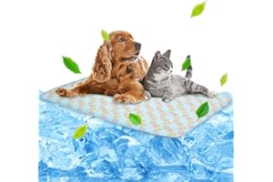 NWK Pet Cooling Mat Ice Silk for Dogs and Cats Portable and Washable for Summer (Blue Toy, Large, 70cm X 100cm)