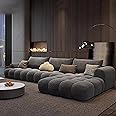Poppins HOME Office Lounge Sofa - Modular L Shape with Minimalist Design, Composite Fabrics, Sectional for Living Room, Modern Floor Sofas(DarkGrey)