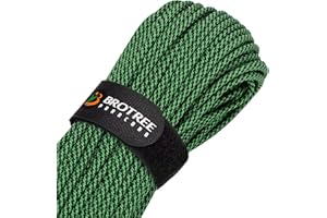 Brotree Paracord 4mm 9 Hebras Cuerda de 100% Nylon (15m, 30m, 50m) Tipo III Cuerda de Paracaídas para Supervivencia, Al Aire Libre, Bricolaje - 280kg Carga de Rotura (Verde Negro, 30m)