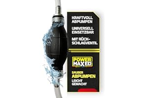 ‎POWER MAXED Power Maxed Kühlwasser Absaugpumpe – Handpumpe für Kühlmittel & Öl mit Rückschlagventil & Easy-Fix Stecksystem – Ideal zum Abpumpen & Umfüllen im KFZ vor der Anwendung von Steel Seal