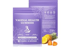 FSLHCY Gummies pour l'Équilibre Féminin, Feminine Balance Gummies, Saveur Ananas Hawaïen, 60 Gummies, Support pH et Immunité, végans, sans gluten (60PCS)