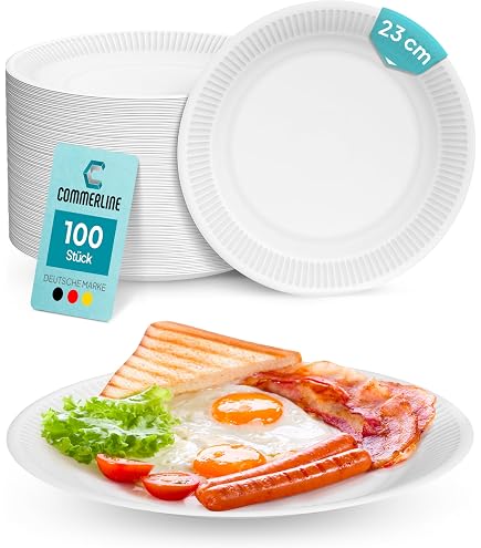 LE NAPPAGE Kompostierbare Pappteller – 20 Stück, Ø 18 Cm, Orange, Aus Recyceltem Karton, Umweltfreundlich