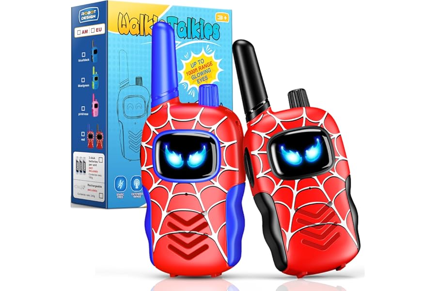 Toyokid Spider Walkie Talkies Kids Toys for 3 4 5 6 Year Old Boys Girls Gifts for 3-12 Year Old Boy Girls Toy, Spider Toy Kids Birthday Presents Christmas Xmas Gifts Outdoor Toys for Camping Garden