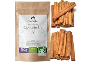 Chabiothé - Bâtons de Cannelle BIO entier 7 cm - cassia - 100g