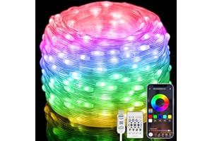 ‎ELECTIGHT 15M Lichterkette,[RGBIC] 150LEDs Wasserdicht Lichtschlauch Led Strip USB Plug in, mit Timer, 99+ Modi, Sync Musik, Fernbedienung & App Steuerung, für Weihnachten, Schlafzimmer, Party, Hochzeit Deko