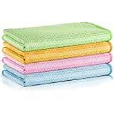 MICLO CLEANING | Mikrofiber S&uuml;per Sihirli Bez, Kurulama Bezi, iz bırakmayan Bez, Mutfak, Banyo | 40x40cm | Cam ve Ayna Bezi |