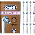 Oral-B Pro Sensitive Clean Aufsteckbürsten für elektrische Zahnbürste, 12 Stück, sanfte Zahnreinigung, innovative X-förmige B