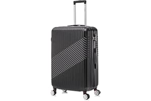 Flymax 29" Large Suitcases 4 Wheel Spinner Super Lightweight Luggage Hard Shell Durable Check in Hold Built-in 3 Digit Combination Black
