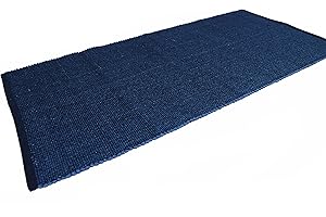 ARTE TAPPETI Easy - Alfombra de algodón, lavable, para baño y cocina, antideslizante, 50 x 80 cm, color azul