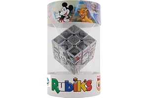 ThinkFun 76545 Cube Disney Rubik's 100 avec motif cube exclusif en platine pour anniversaire Disney, un objet de collection et un jeu de réflexion pour adultes et enfants à partir de 8 ans