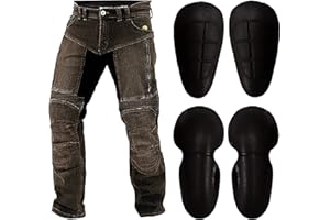 WinNet Jeans da Moto con Inserti in Kevlar Anti Abrasione da Uomo