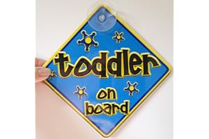 JUST THE OCCASION Funky * Toddler on Board " Novelty Baby on Board car Window Sign