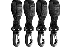 ELEKTHEIM Lot de 4 crochets de poussette pour sac à langer - Accessoires de sac à main - Crochets de fixation pour poussette - Organiseur de sac à langer